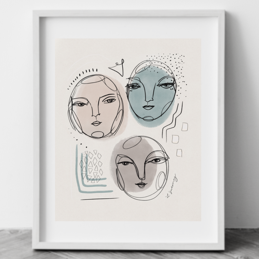 Abstract Face - Art Print