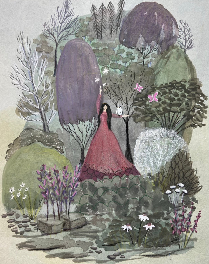 into the woods - Art Print