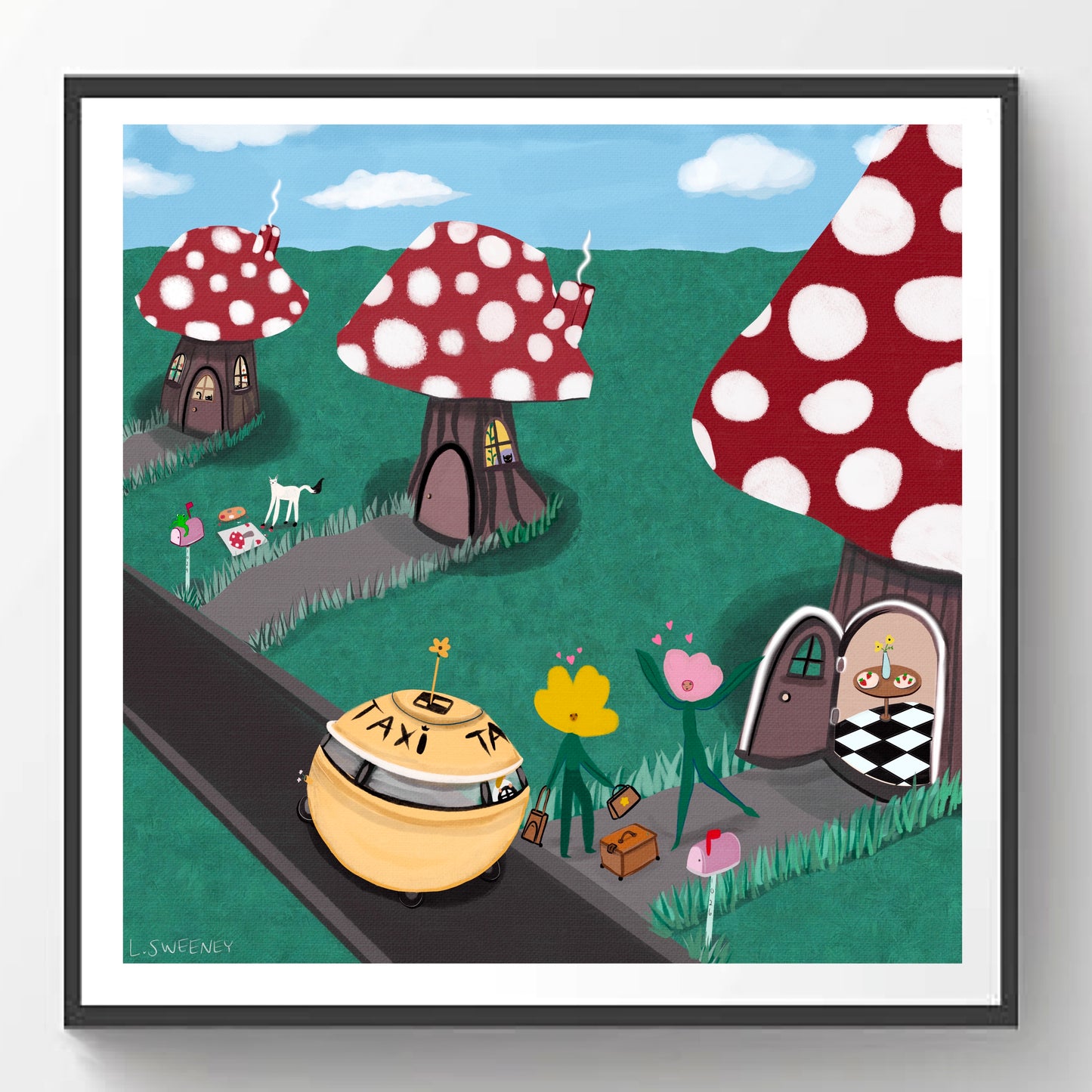 The Taxi - 3 sizes - Art Print