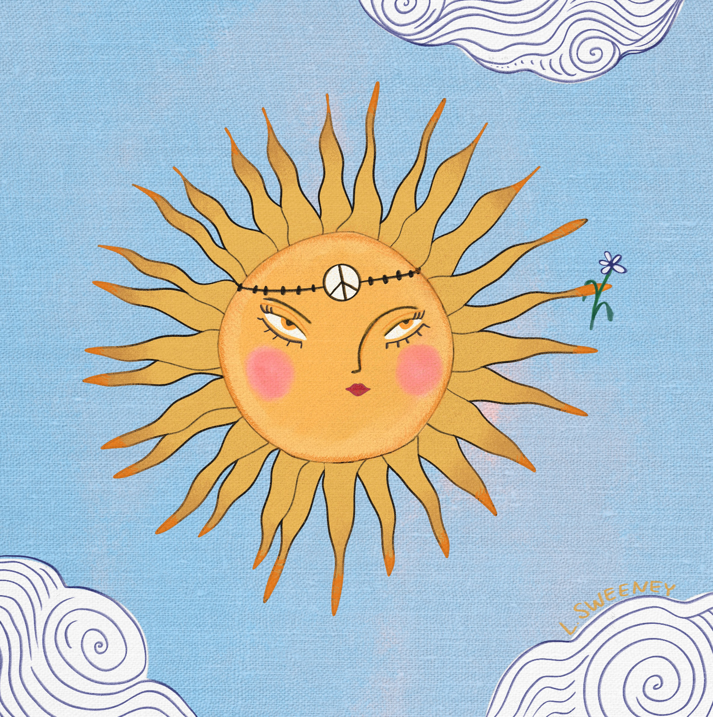 blue skies - Art Print