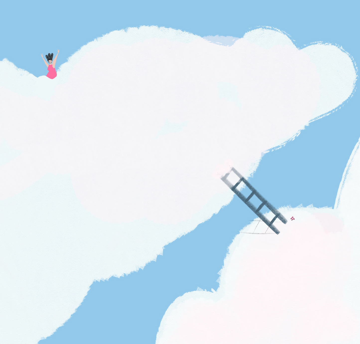 On Top of the Clouds - Art Print