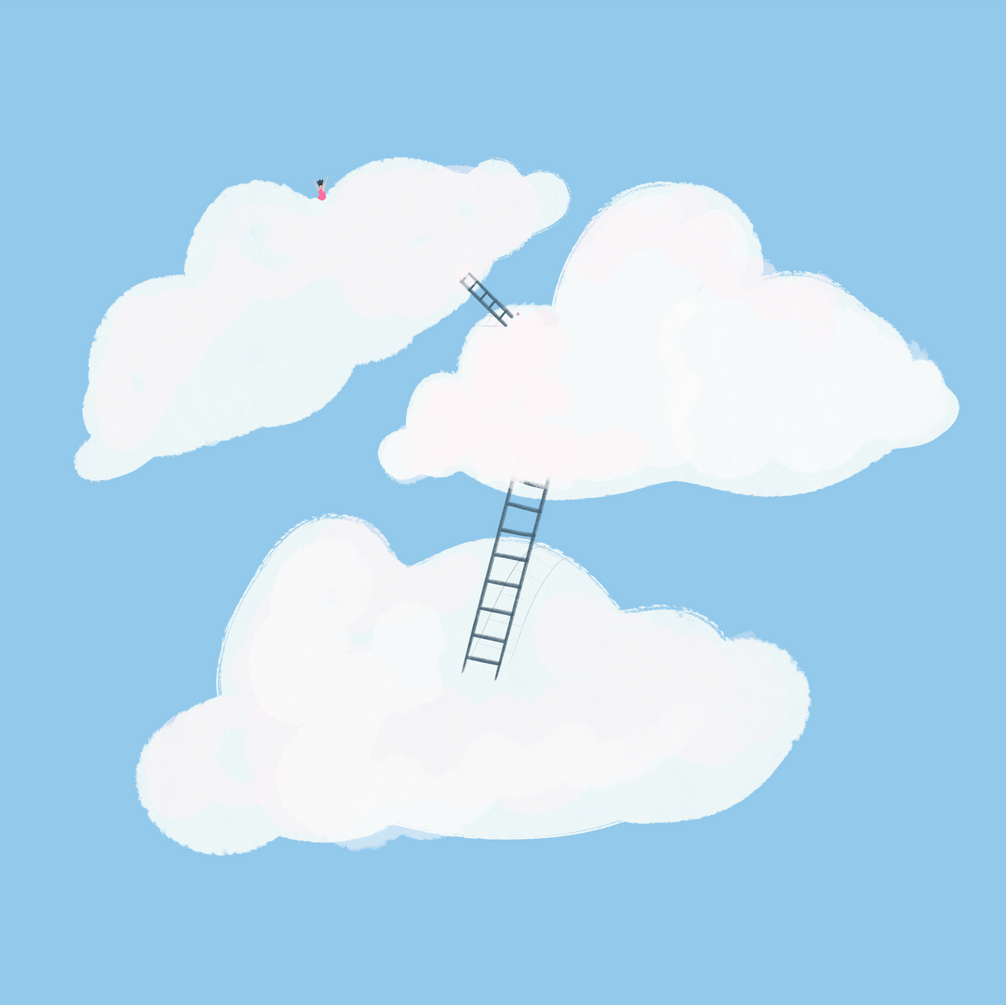 On Top of the Clouds - Art Print