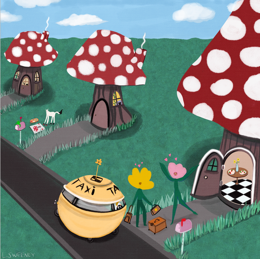 The Taxi - 3 sizes - Art Print