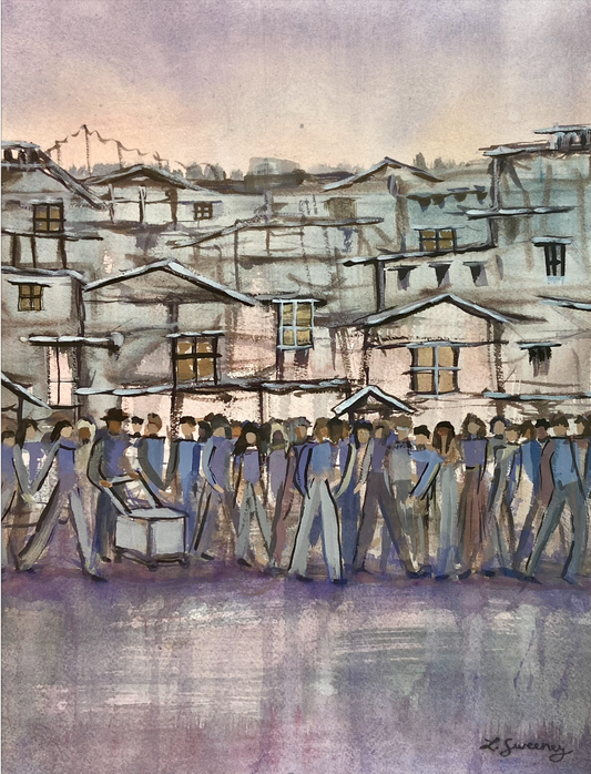 Morning Saint Market - Watercolor Painting
